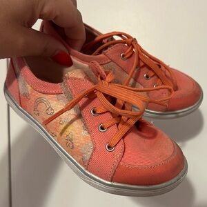 Girl’s Livie & Luca Pink Unicorn Reeve Velcro Sneakers